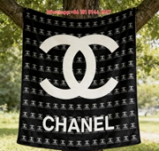 Chanel Monogram CC Logo Flannel Throw Blanket IMG_6872